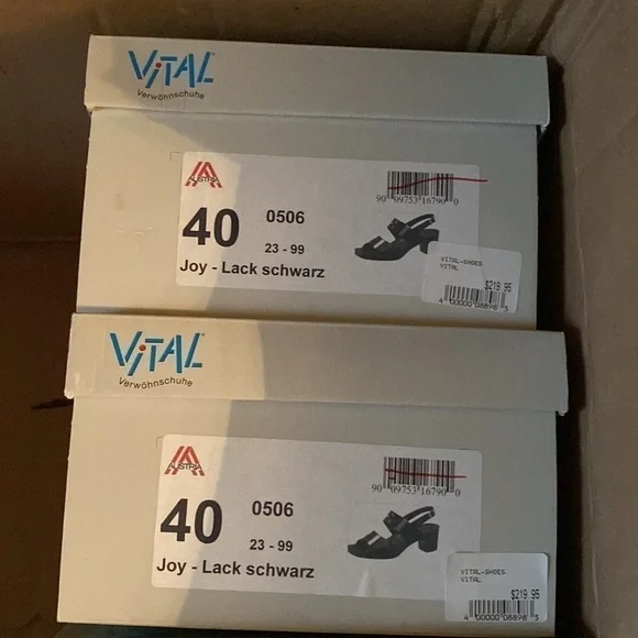 Vital Shoes Joy Lack Schwarz black comfort sandals - Picture 9 of 11